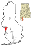 Baldwin County Alabama Incorporated and Unincorporated areas Daphne Highlighted